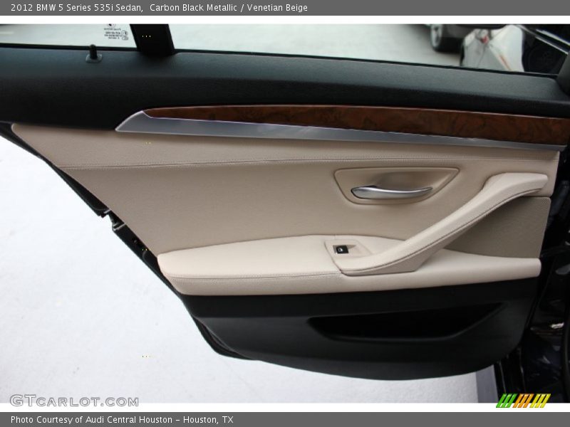 Carbon Black Metallic / Venetian Beige 2012 BMW 5 Series 535i Sedan