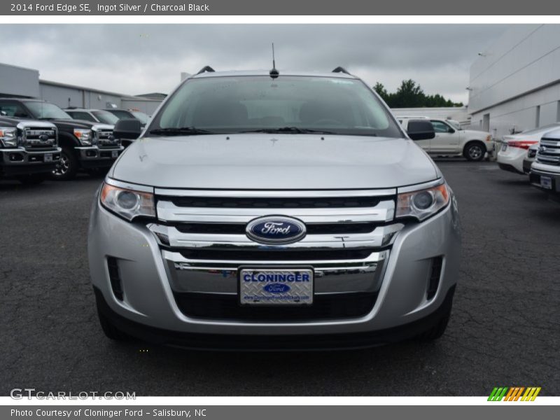 Ingot Silver / Charcoal Black 2014 Ford Edge SE