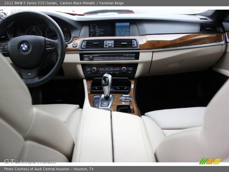 Carbon Black Metallic / Venetian Beige 2012 BMW 5 Series 535i Sedan