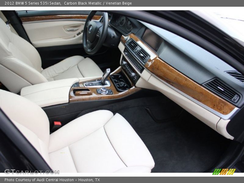 Carbon Black Metallic / Venetian Beige 2012 BMW 5 Series 535i Sedan
