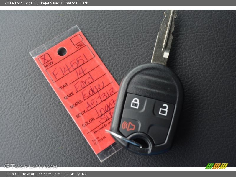 Ingot Silver / Charcoal Black 2014 Ford Edge SE