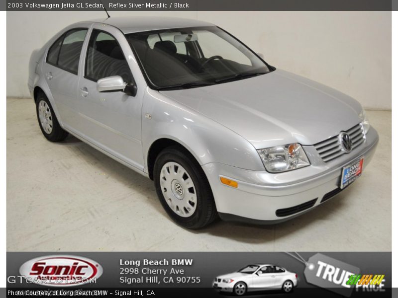 Reflex Silver Metallic / Black 2003 Volkswagen Jetta GL Sedan