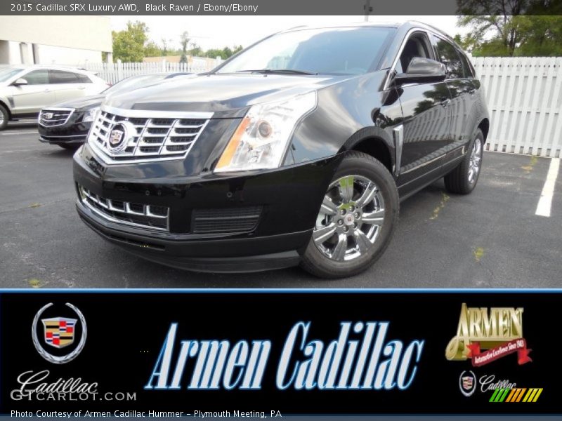 Black Raven / Ebony/Ebony 2015 Cadillac SRX Luxury AWD