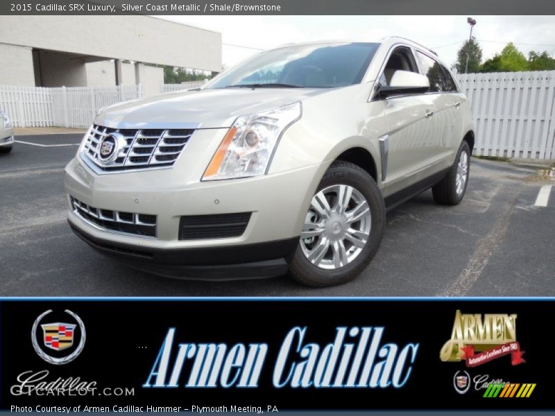 Silver Coast Metallic / Shale/Brownstone 2015 Cadillac SRX Luxury