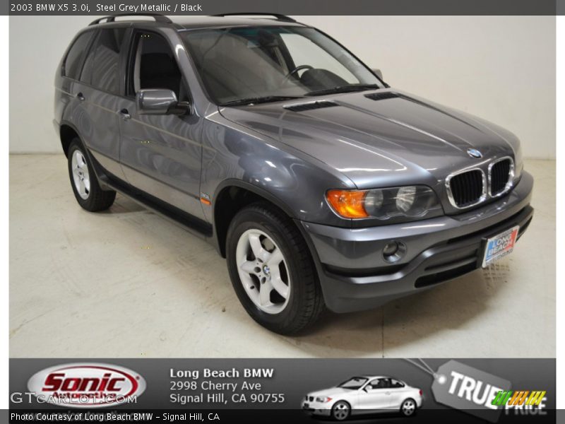 Steel Grey Metallic / Black 2003 BMW X5 3.0i
