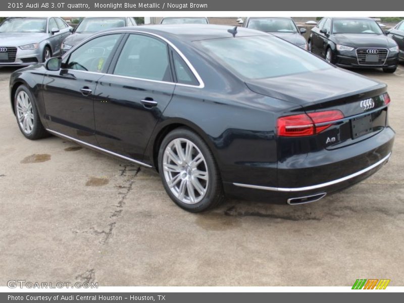 Moonlight Blue Metallic / Nougat Brown 2015 Audi A8 3.0T quattro