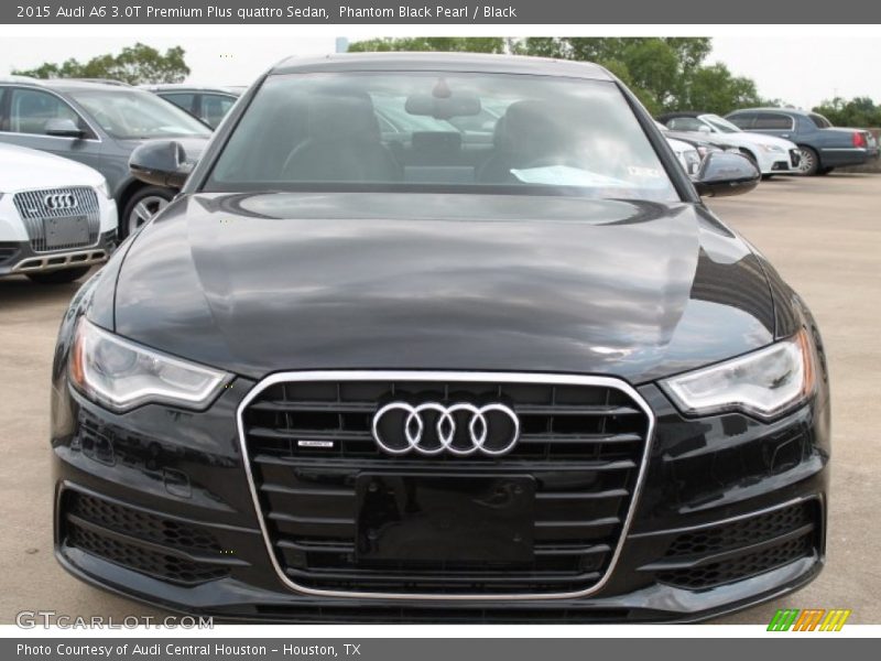 Phantom Black Pearl / Black 2015 Audi A6 3.0T Premium Plus quattro Sedan