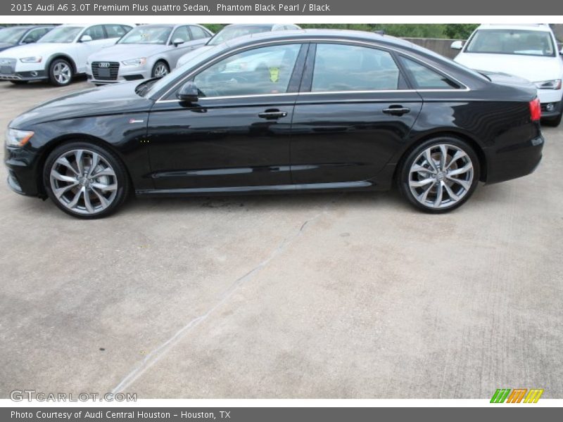 Phantom Black Pearl / Black 2015 Audi A6 3.0T Premium Plus quattro Sedan