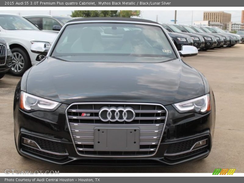 Mythos Black Metallic / Black/Lunar Silver 2015 Audi S5 3.0T Premium Plus quattro Cabriolet