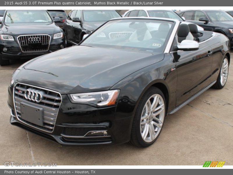 Mythos Black Metallic / Black/Lunar Silver 2015 Audi S5 3.0T Premium Plus quattro Cabriolet