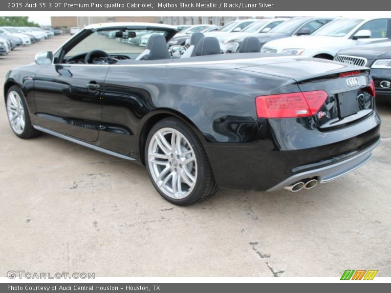 Mythos Black Metallic / Black/Lunar Silver 2015 Audi S5 3.0T Premium Plus quattro Cabriolet