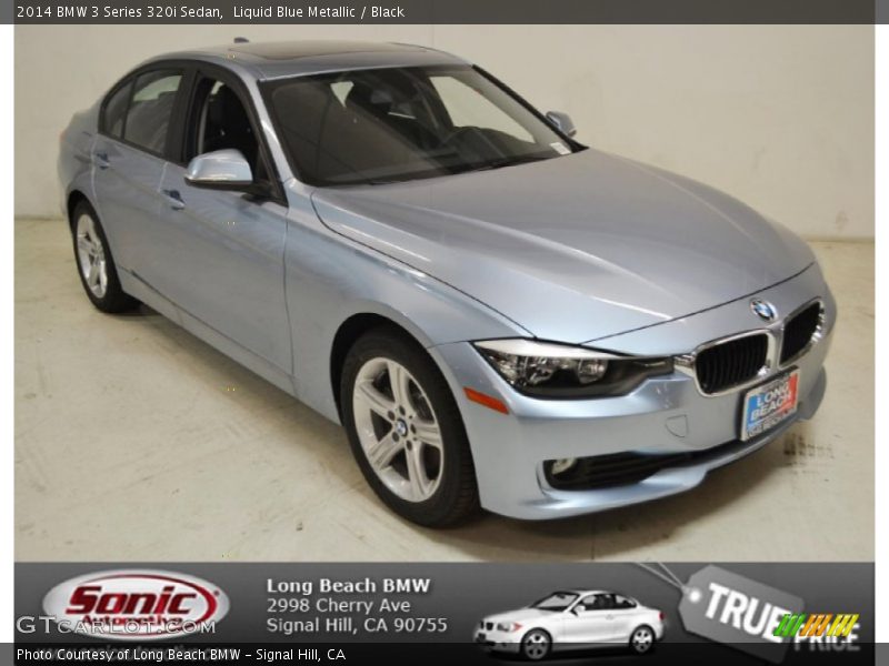 Liquid Blue Metallic / Black 2014 BMW 3 Series 320i Sedan