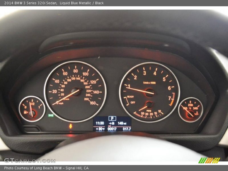 Liquid Blue Metallic / Black 2014 BMW 3 Series 320i Sedan