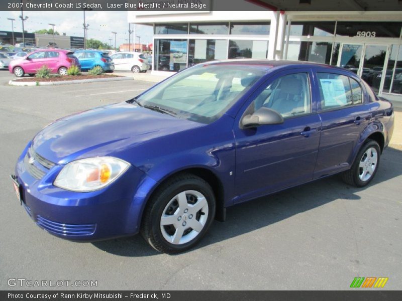 Laser Blue Metallic / Neutral Beige 2007 Chevrolet Cobalt LS Sedan