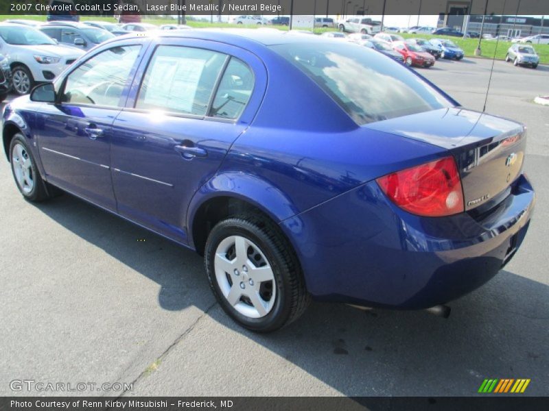 Laser Blue Metallic / Neutral Beige 2007 Chevrolet Cobalt LS Sedan