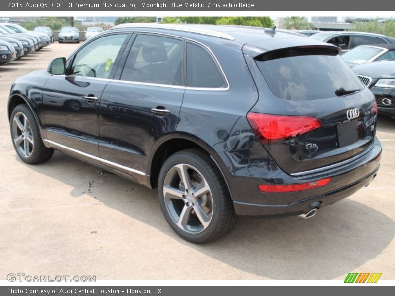 Moonlight Blue Metallic / Pistachio Beige 2015 Audi Q5 3.0 TDI Premium Plus quattro