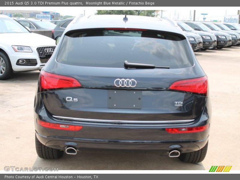 Moonlight Blue Metallic / Pistachio Beige 2015 Audi Q5 3.0 TDI Premium Plus quattro