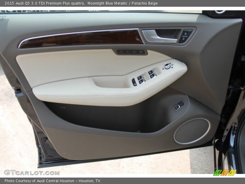 Moonlight Blue Metallic / Pistachio Beige 2015 Audi Q5 3.0 TDI Premium Plus quattro