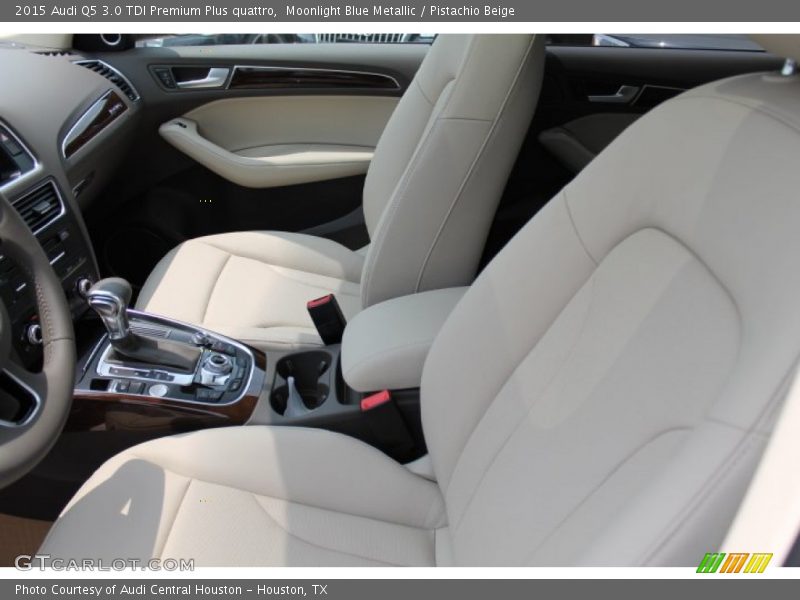Moonlight Blue Metallic / Pistachio Beige 2015 Audi Q5 3.0 TDI Premium Plus quattro