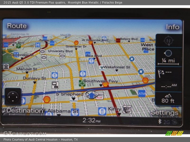 Moonlight Blue Metallic / Pistachio Beige 2015 Audi Q5 3.0 TDI Premium Plus quattro