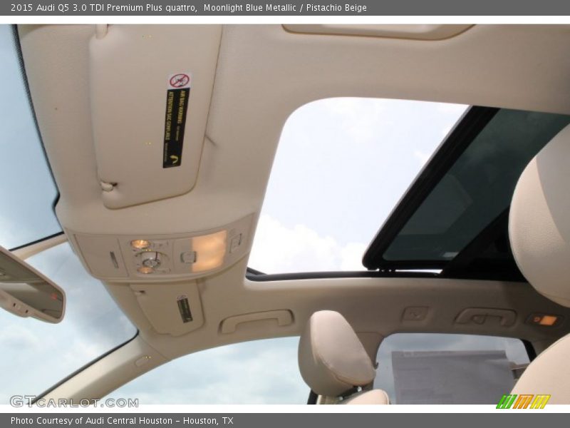 Moonlight Blue Metallic / Pistachio Beige 2015 Audi Q5 3.0 TDI Premium Plus quattro