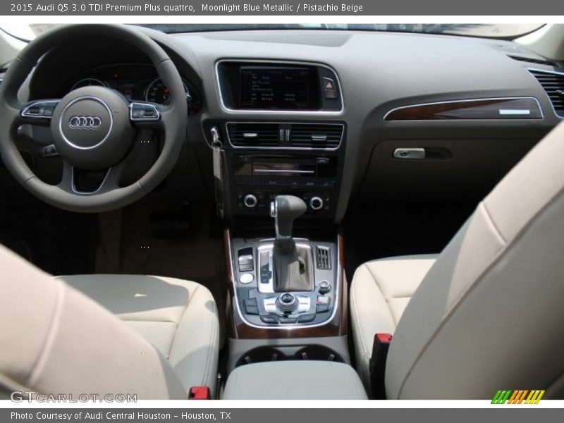 Moonlight Blue Metallic / Pistachio Beige 2015 Audi Q5 3.0 TDI Premium Plus quattro