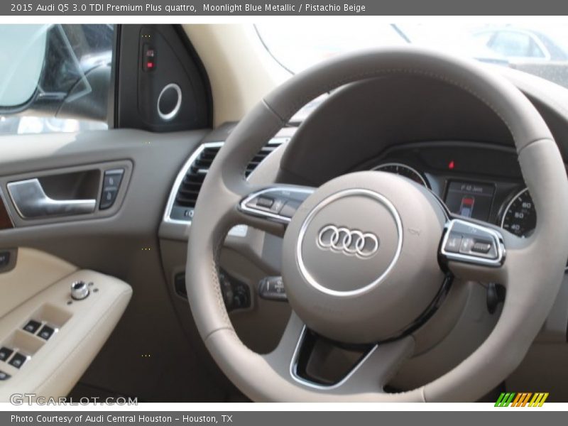 Moonlight Blue Metallic / Pistachio Beige 2015 Audi Q5 3.0 TDI Premium Plus quattro