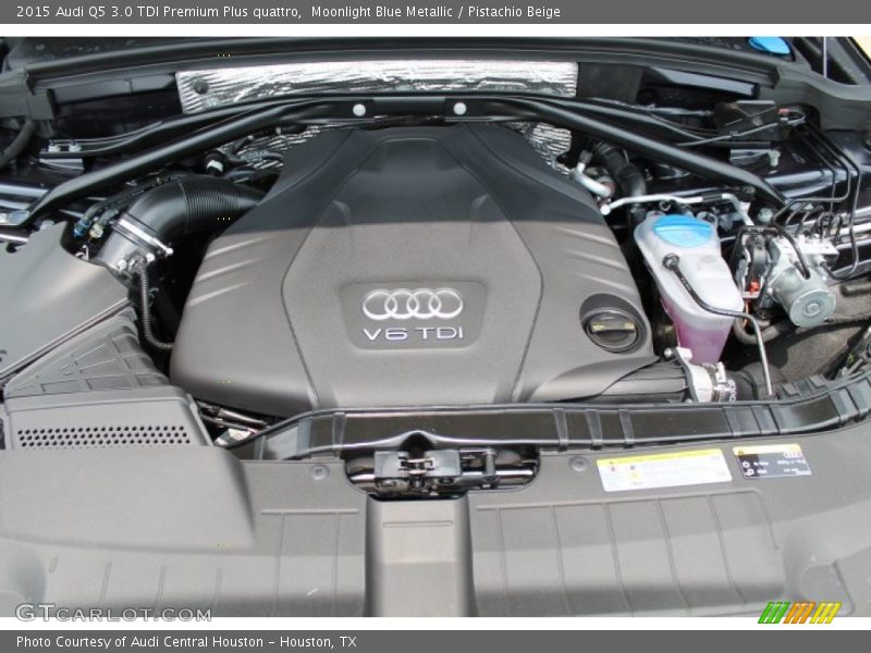 Moonlight Blue Metallic / Pistachio Beige 2015 Audi Q5 3.0 TDI Premium Plus quattro