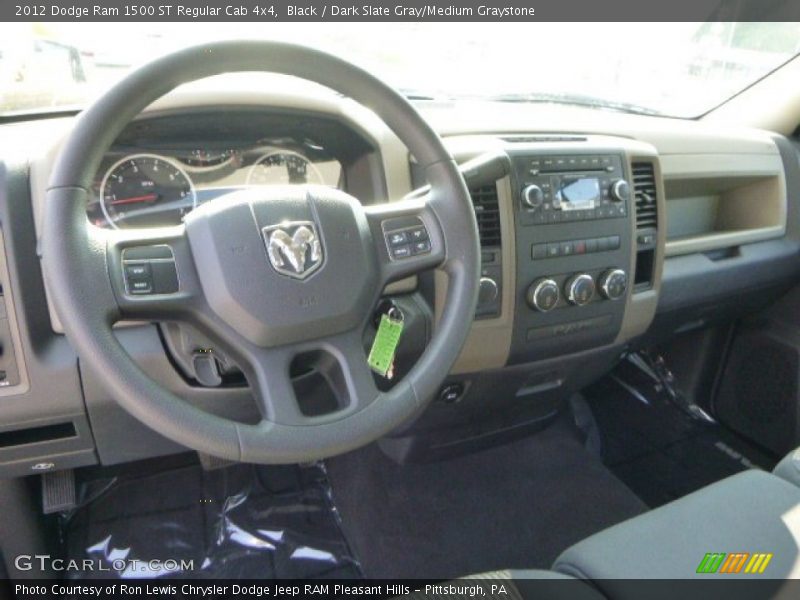 Black / Dark Slate Gray/Medium Graystone 2012 Dodge Ram 1500 ST Regular Cab 4x4