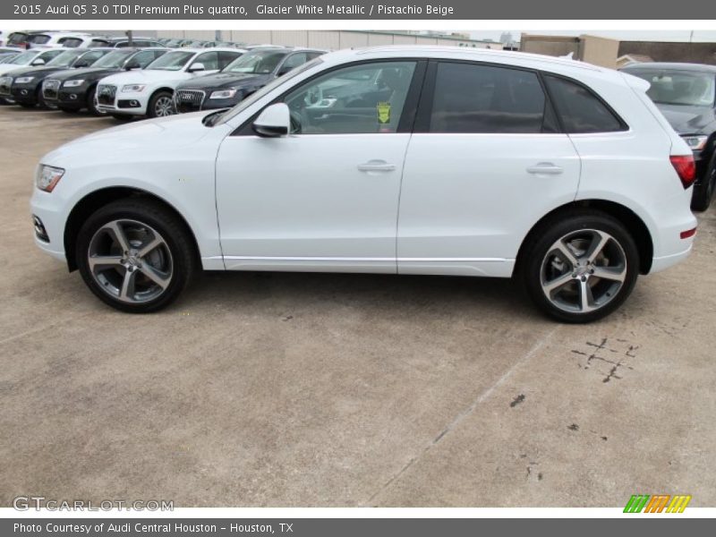 Glacier White Metallic / Pistachio Beige 2015 Audi Q5 3.0 TDI Premium Plus quattro