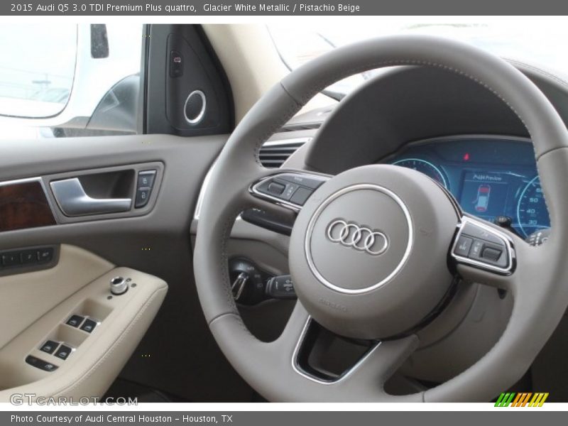 Glacier White Metallic / Pistachio Beige 2015 Audi Q5 3.0 TDI Premium Plus quattro