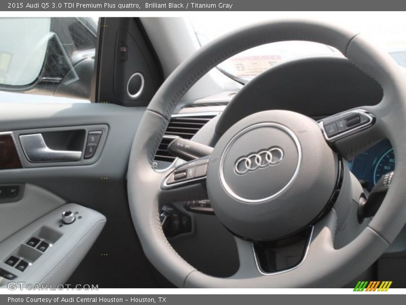 Brilliant Black / Titanium Gray 2015 Audi Q5 3.0 TDI Premium Plus quattro