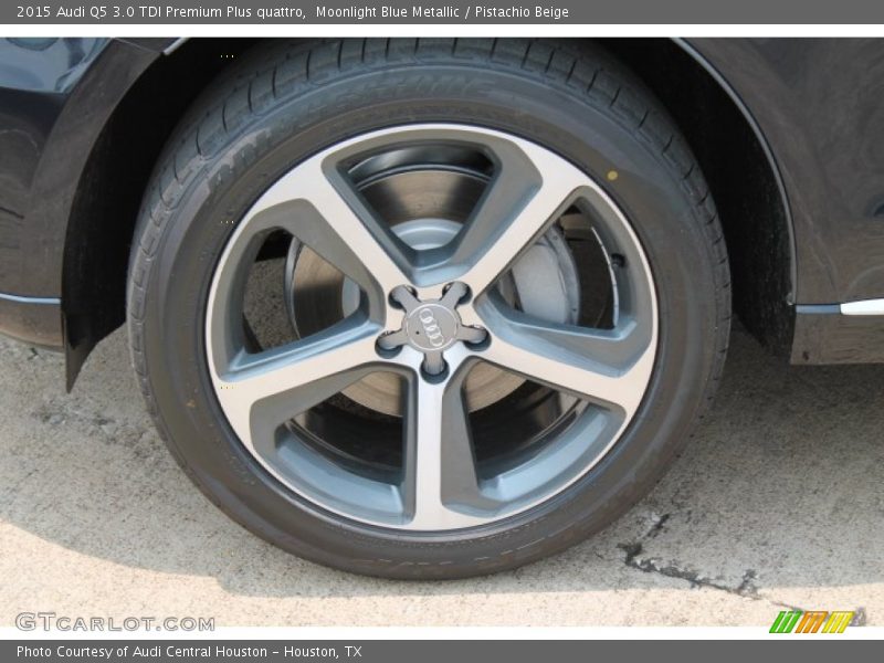 Moonlight Blue Metallic / Pistachio Beige 2015 Audi Q5 3.0 TDI Premium Plus quattro
