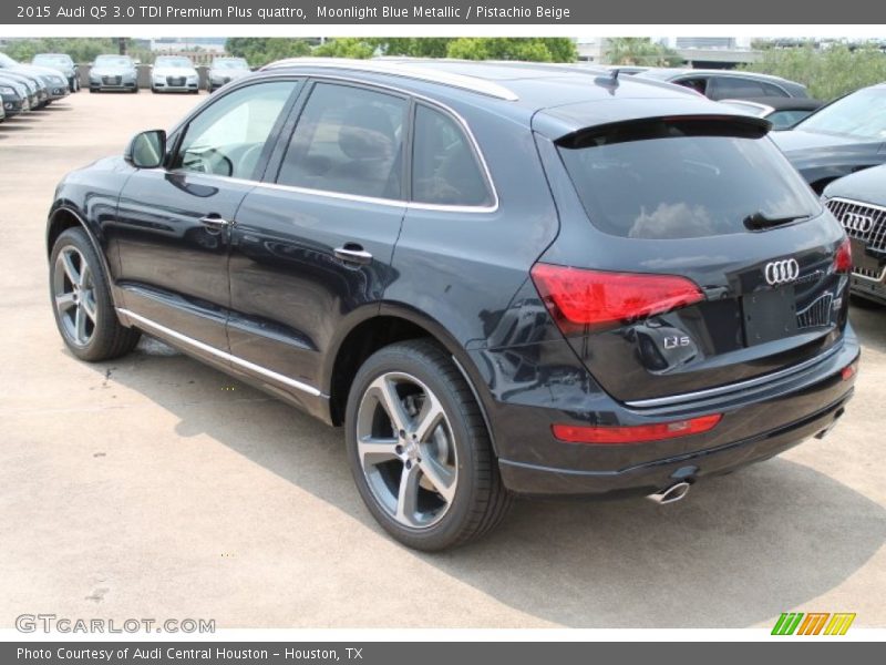 Moonlight Blue Metallic / Pistachio Beige 2015 Audi Q5 3.0 TDI Premium Plus quattro