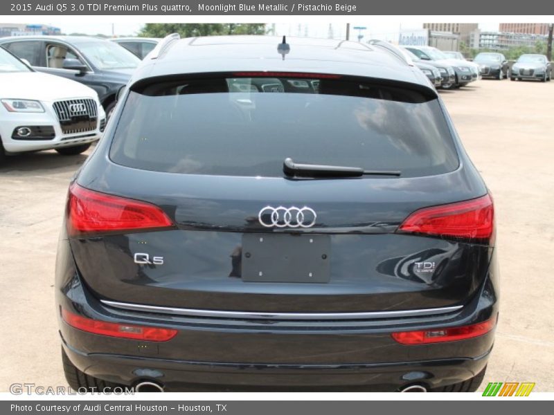 Moonlight Blue Metallic / Pistachio Beige 2015 Audi Q5 3.0 TDI Premium Plus quattro
