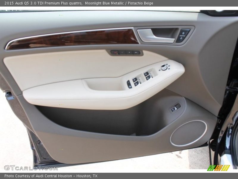 Moonlight Blue Metallic / Pistachio Beige 2015 Audi Q5 3.0 TDI Premium Plus quattro
