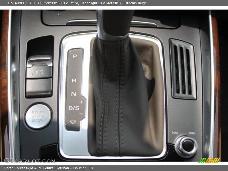 Moonlight Blue Metallic / Pistachio Beige 2015 Audi Q5 3.0 TDI Premium Plus quattro