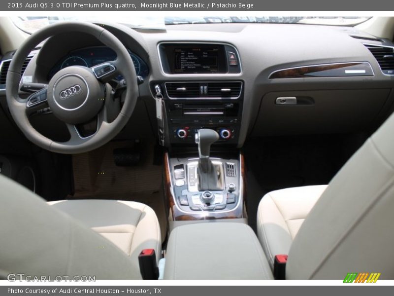 Moonlight Blue Metallic / Pistachio Beige 2015 Audi Q5 3.0 TDI Premium Plus quattro
