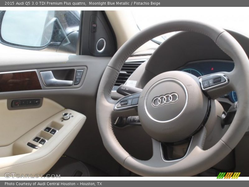 Moonlight Blue Metallic / Pistachio Beige 2015 Audi Q5 3.0 TDI Premium Plus quattro