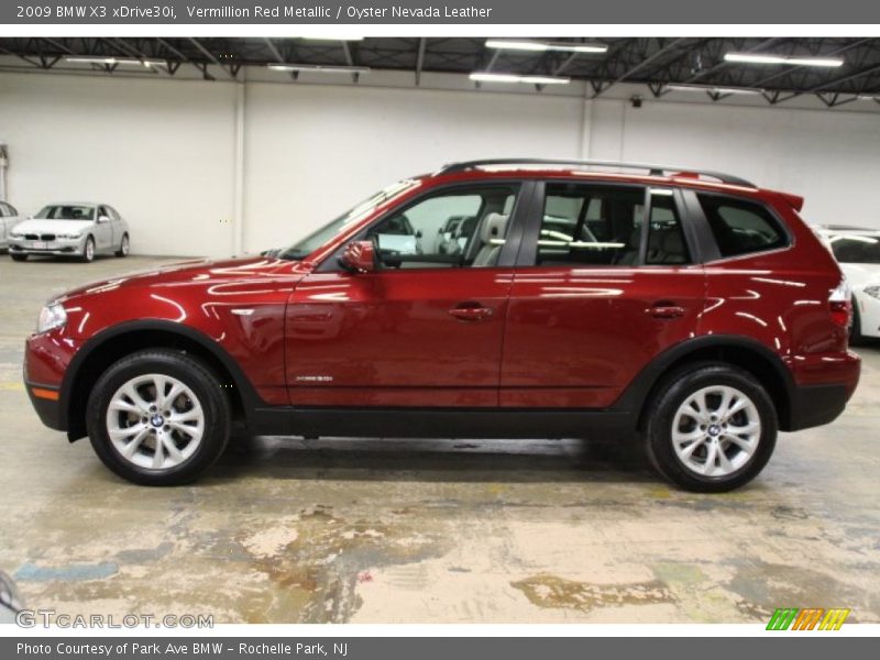 Vermillion Red Metallic / Oyster Nevada Leather 2009 BMW X3 xDrive30i