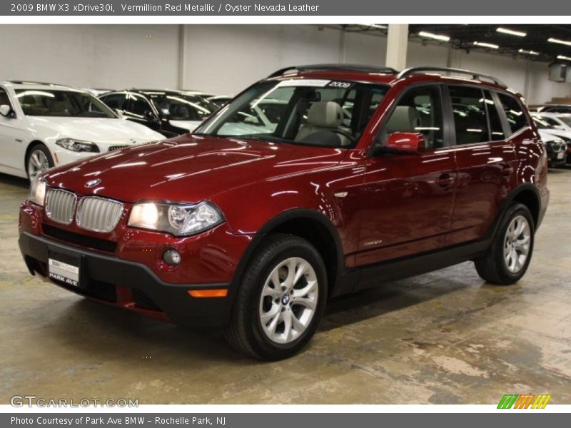 Vermillion Red Metallic / Oyster Nevada Leather 2009 BMW X3 xDrive30i