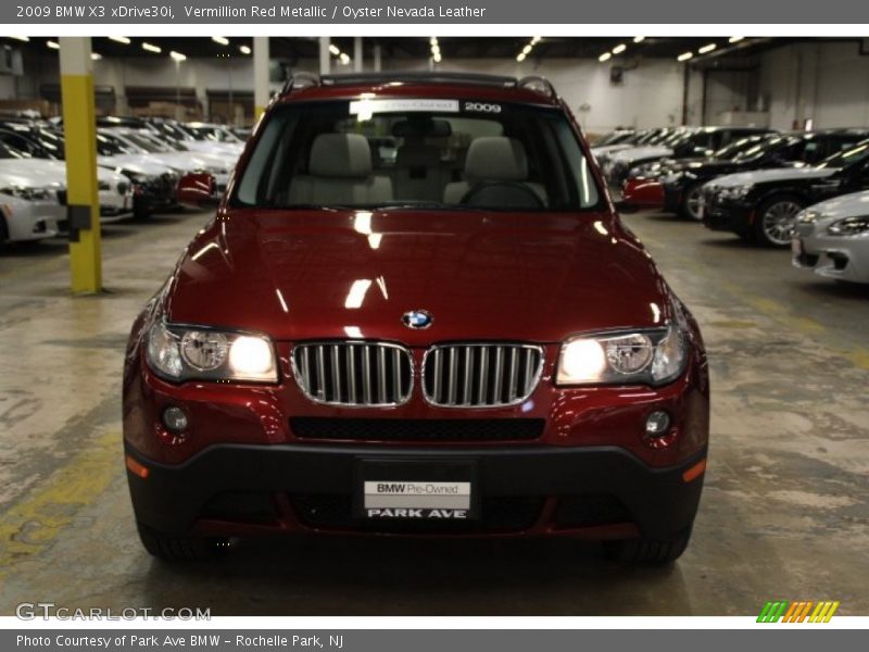 Vermillion Red Metallic / Oyster Nevada Leather 2009 BMW X3 xDrive30i