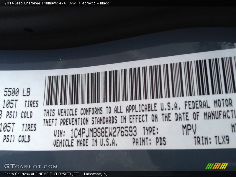 Anvil / Morocco - Black 2014 Jeep Cherokee Trailhawk 4x4
