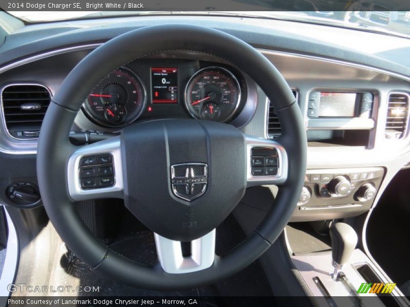 Bright White / Black 2014 Dodge Charger SE