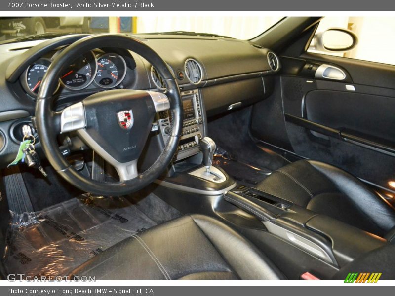 Arctic Silver Metallic / Black 2007 Porsche Boxster
