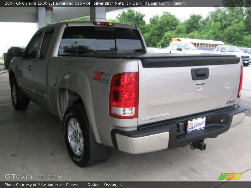 Silver Birch Metallic / Dark Titanium/Light Titanium 2007 GMC Sierra 1500 SLT Extended Cab 4x4
