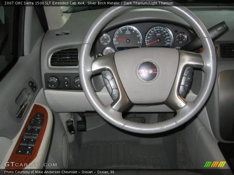 Silver Birch Metallic / Dark Titanium/Light Titanium 2007 GMC Sierra 1500 SLT Extended Cab 4x4