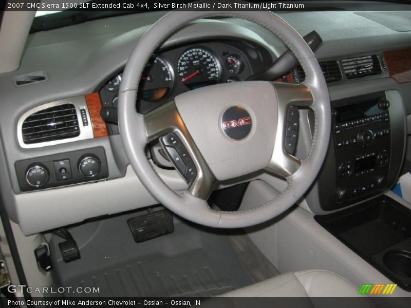 Silver Birch Metallic / Dark Titanium/Light Titanium 2007 GMC Sierra 1500 SLT Extended Cab 4x4