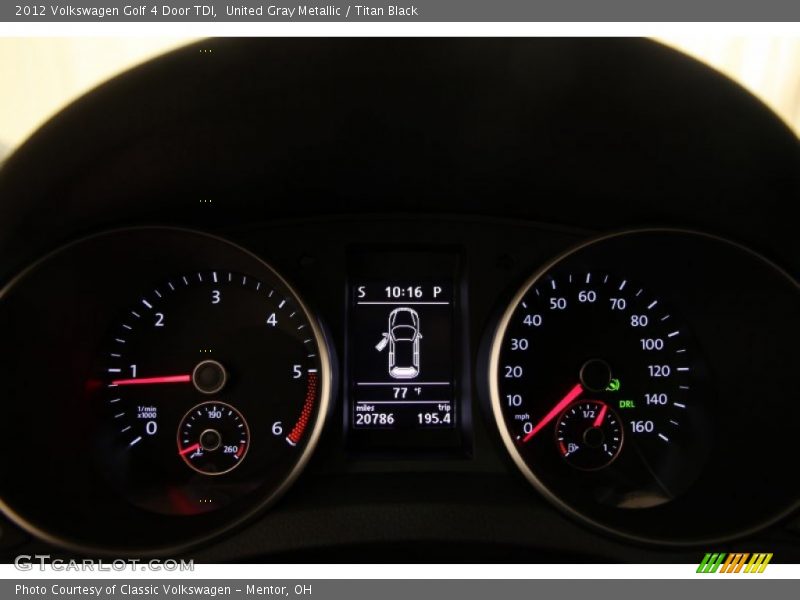 United Gray Metallic / Titan Black 2012 Volkswagen Golf 4 Door TDI