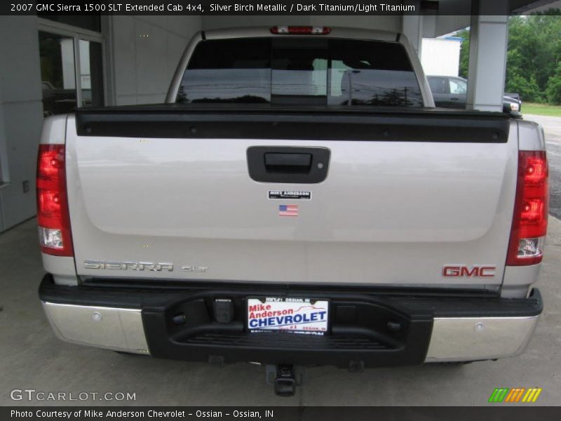 Silver Birch Metallic / Dark Titanium/Light Titanium 2007 GMC Sierra 1500 SLT Extended Cab 4x4